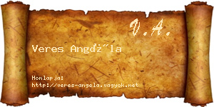 Veres Angéla névjegykártya