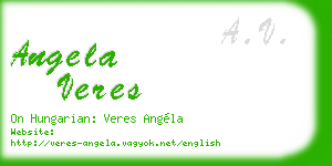 angela veres business card